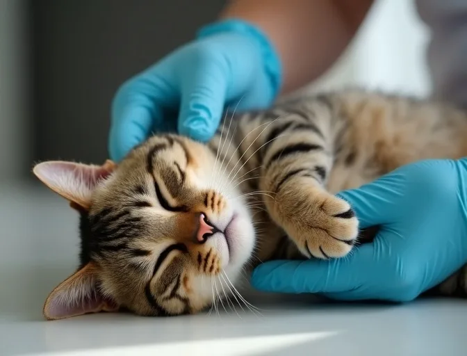 Specialist carefully handling a deceased cat with dignity in Pentland Hills